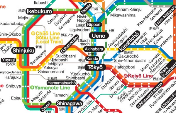 JR Map - Keiyo & Yamanote Line